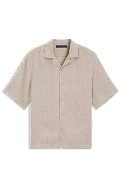 BOSS BY BECKHAM relaxed-fit linen shirt