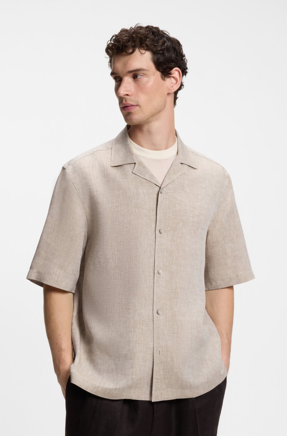 BY BECKHAM relaxed-fit linen shirt