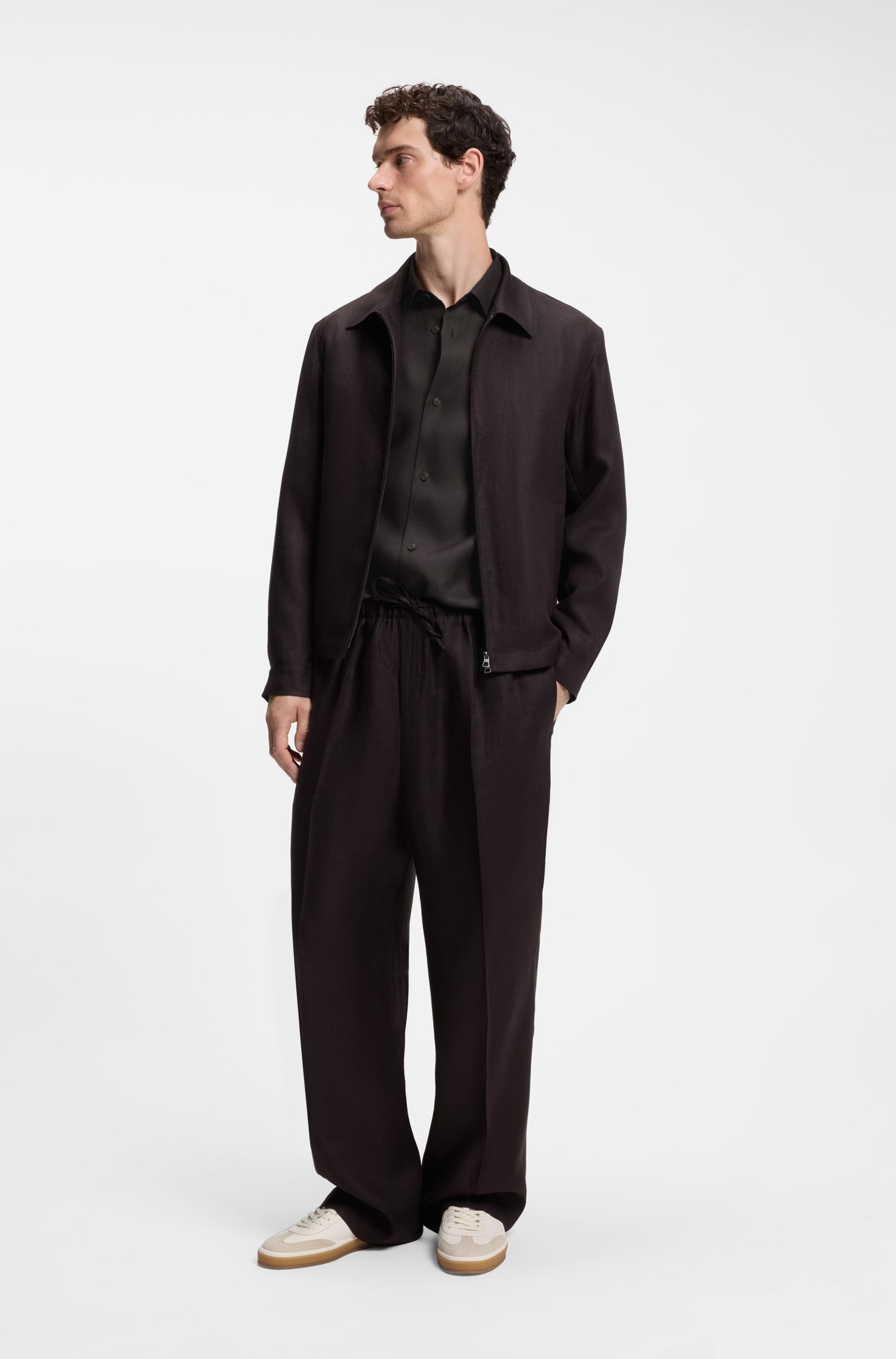 Boss BY BECKHAM relaxed-fit linen shirt skjortor & blusar herr – bild 2