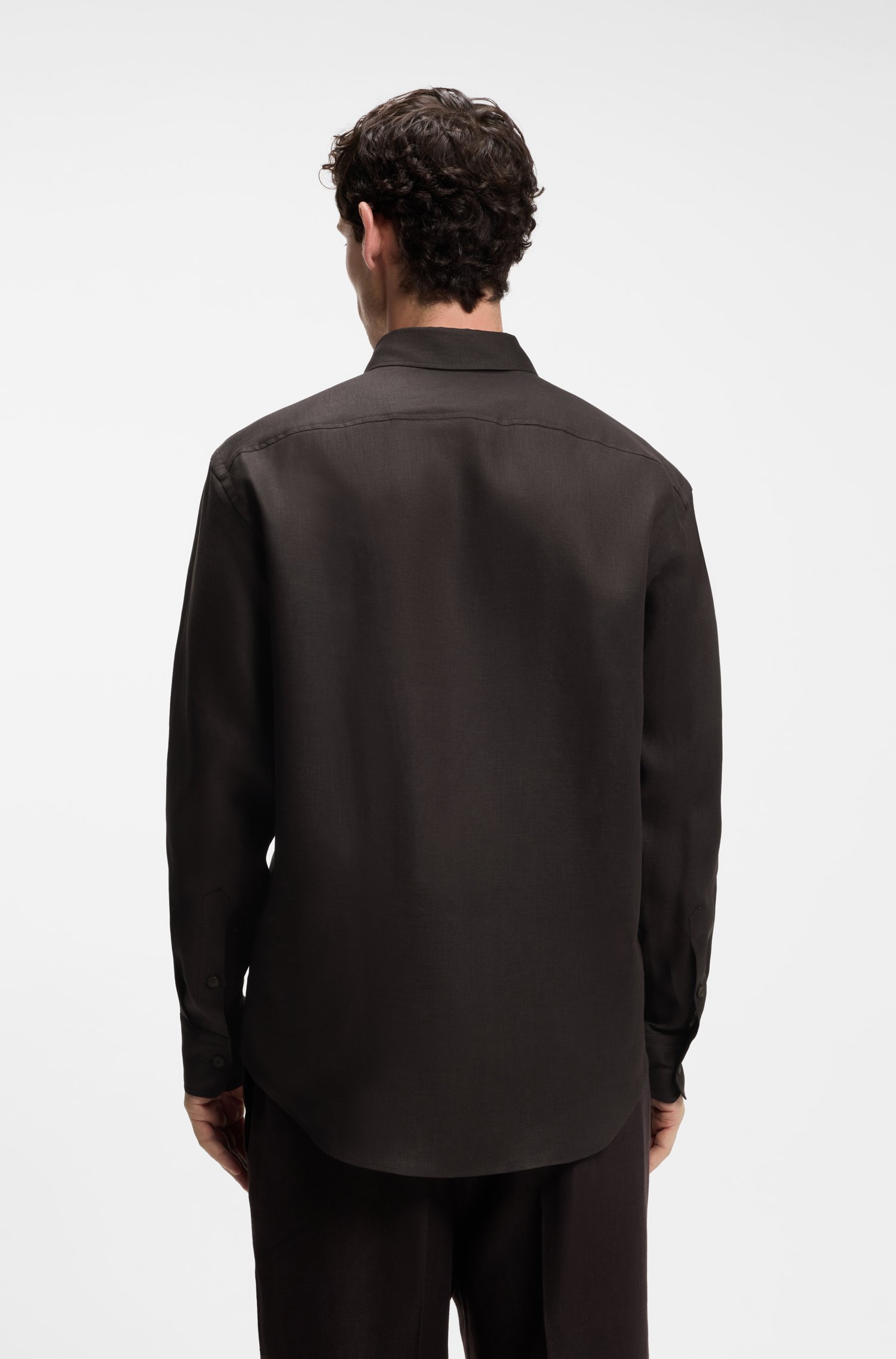 Boss BY BECKHAM relaxed-fit linen shirt skjortor & blusar herr – bild 3
