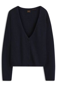 C&aacute;rdigan relaxed fit de mezcla de alpaca, Azul oscuro