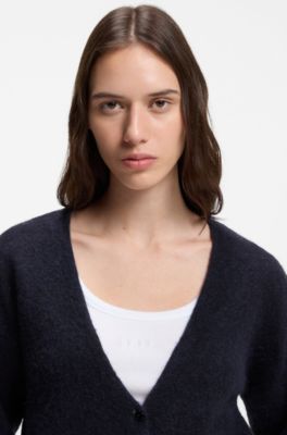Relaxed-fit cardigan crafted in an alpaca blend, Dark Blue
