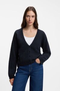 Relaxed-fit cardigan crafted in an alpaca blend, Dark Blue