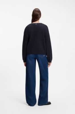 Relaxed-fit cardigan crafted in an alpaca blend, Dark Blue