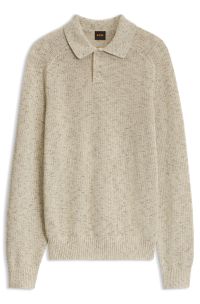 Polo-collar sweater, Light Beige