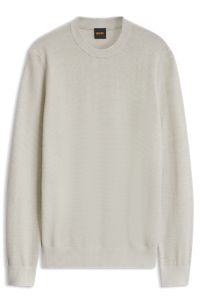 Cotton-blend sweater, Natural