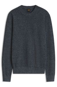 Cotton-blend sweater, Dark Blue