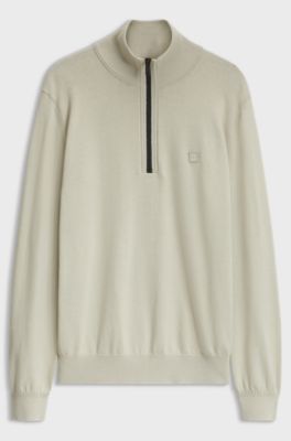 Cotton-cashmere sweater , Light Beige