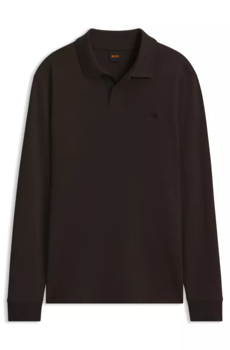 Interlock-cotton polo shirt