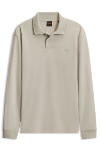 Interlock-cotton polo shirt, Light Beige