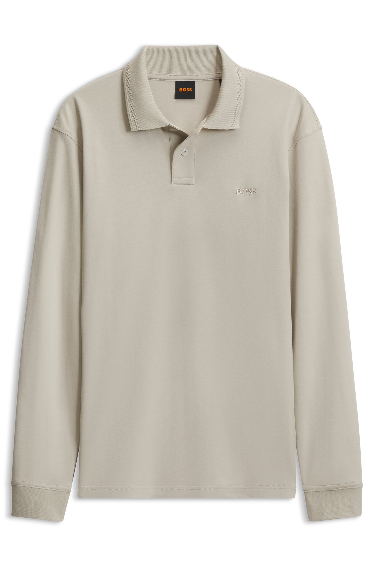Boss Interlock-cotton polo shirt pikéer herr