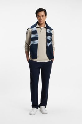 Interlock-cotton polo shirt, Light Beige