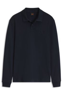 Poloshirt aus Interlock-Baumwolle, Dunkelblau