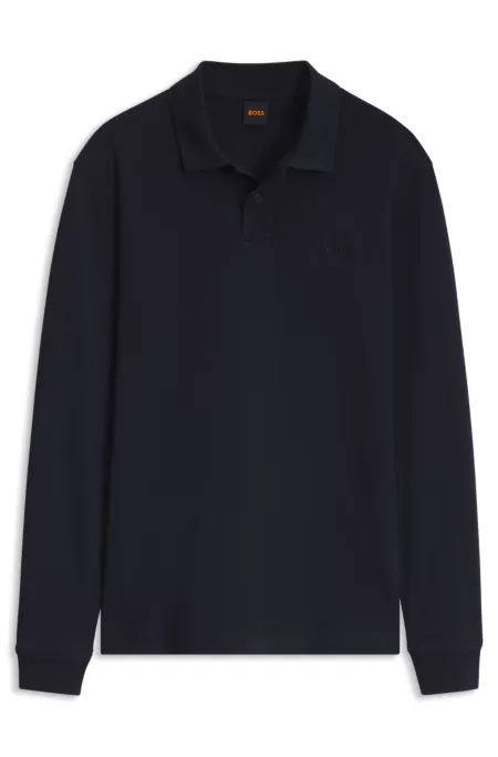 Interlock-cotton polo shirt