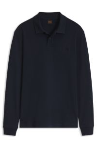 Interlock-cotton polo shirt, Dark Blue