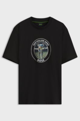 BOSS x AO cotton T-shirt, Black