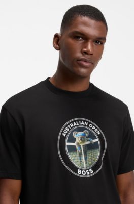 BOSS x AO cotton T-shirt, Black