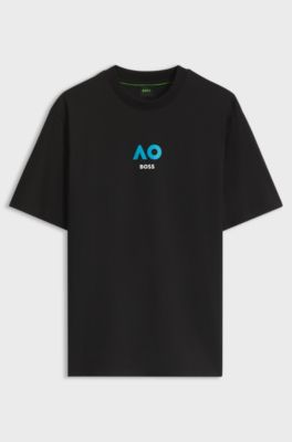 BOSS x AO cotton T-shirt, Black