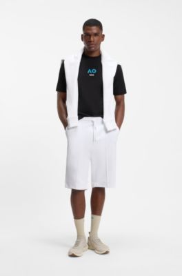 BOSS x AO cotton T-shirt, Black