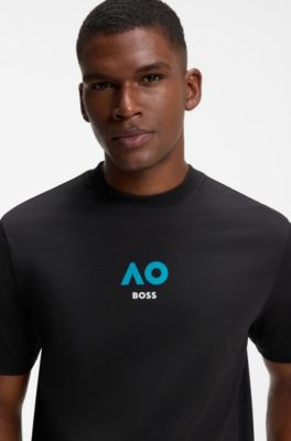 BOSS x AO cotton T-shirt, Black