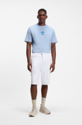 BOSS x AO cotton T-shirt, Light Blue