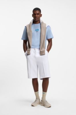 BOSS x AO cotton T-shirt, Light Blue