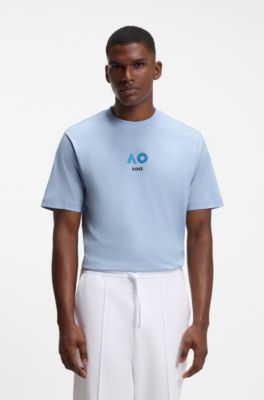 BOSS x AO cotton T-shirt, Light Blue