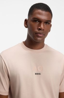 BOSS x AO cotton T-shirt, Light Orange