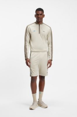 BOSS x AO replica teamwear shorts, Light Beige