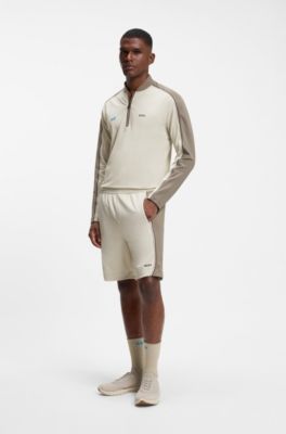 BOSS x AO replica teamwear shorts, Light Beige