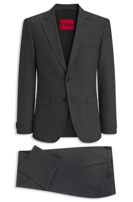 Extra Slim-Fit Anzug aus elastischem Woll-Mix