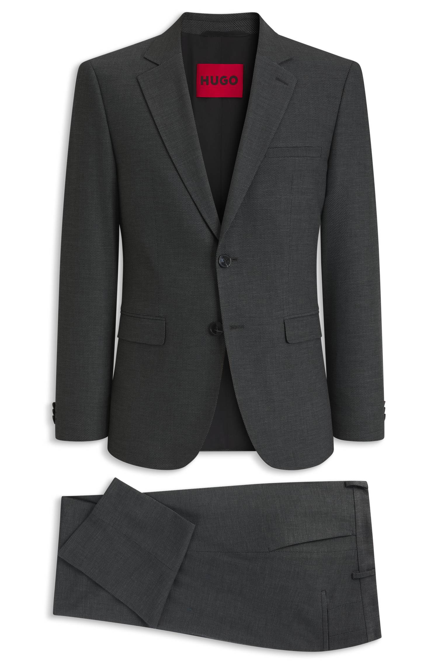 Hugo Extra-slim-fit suit in a stretch-wool blend kostymer herr – bild 4
