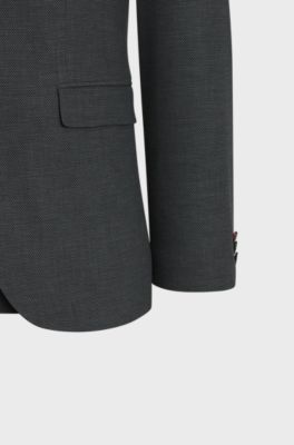 Extra-slim-fit suit in a stretch-wool blend, Grey