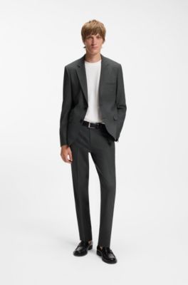 Extra-slim-fit suit in a stretch-wool blend, Grey