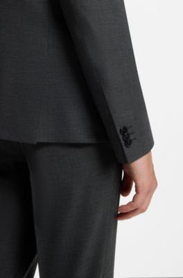 Extra-slim-fit suit in a stretch-wool blend, Grey