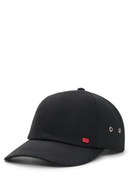 Stretch-cotton cap, Black