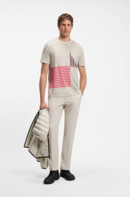 T-shirt regular fit, Beige chiaro