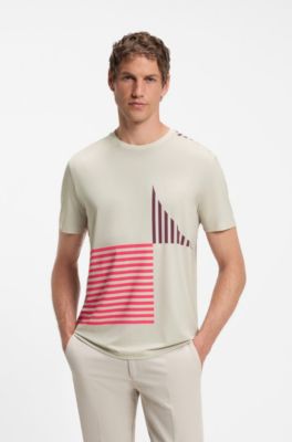Regular-fit T-shirt, Lichtbeige