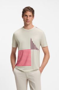 Regular-fit T-shirt, Lichtbeige