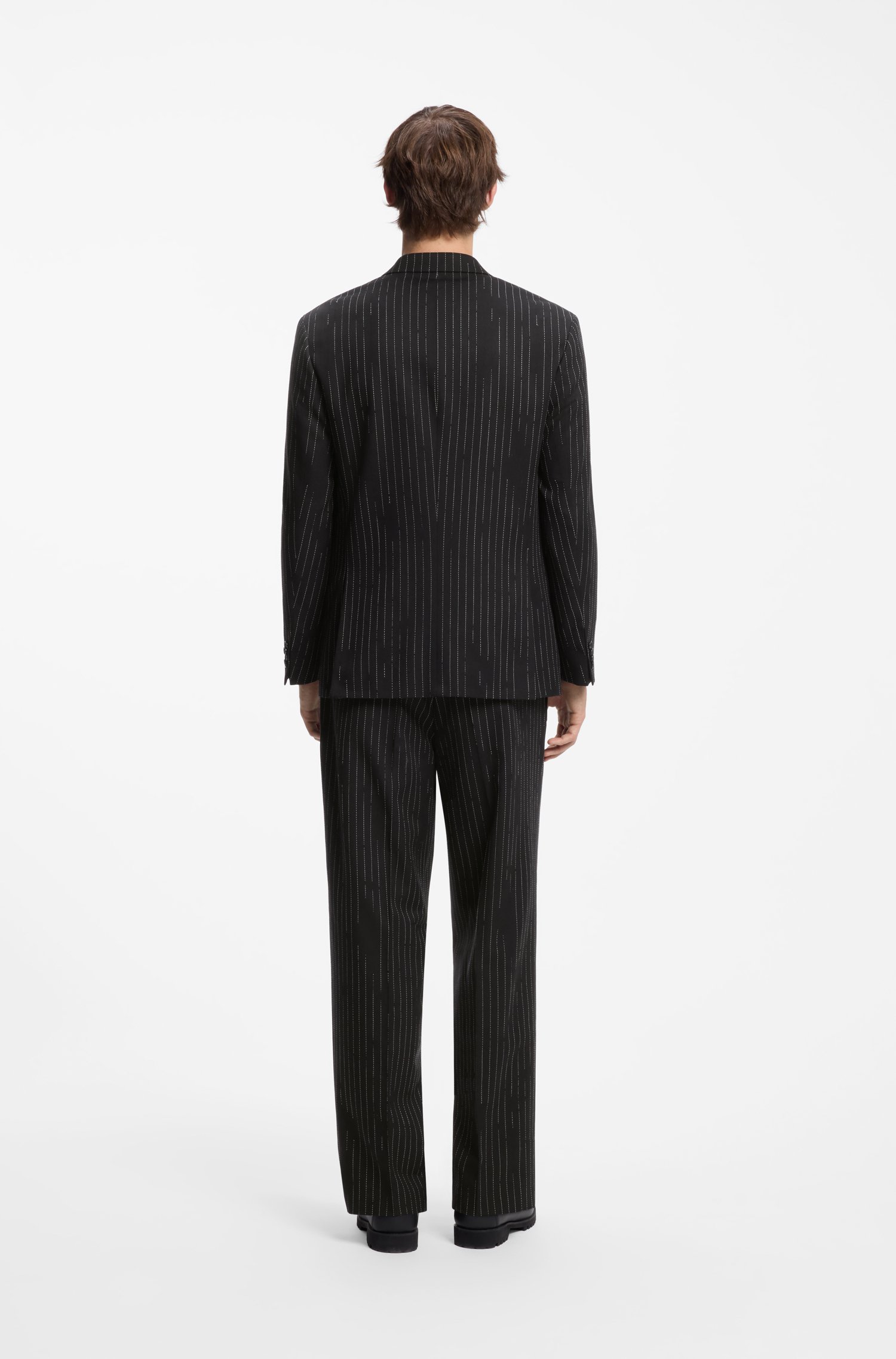 Hugo Modern-fit broken-stripe suit jacket jackor herr – bild 2