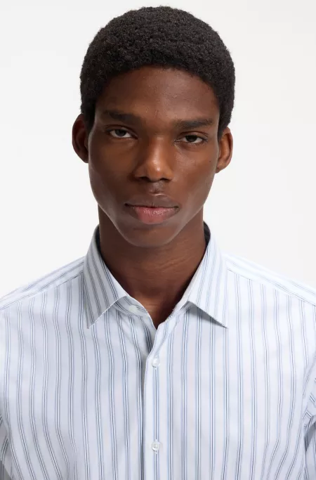Chemise Modern en coton à rayures verticales