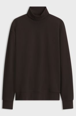 Rollneck sweatshirt, Dark Brown