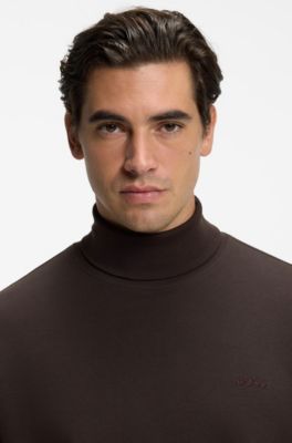 Rollneck sweatshirt, Dark Brown