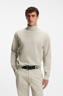 Rollneck sweatshirt, Light Beige