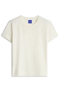 Stretch-cotton T-shirt, Natural