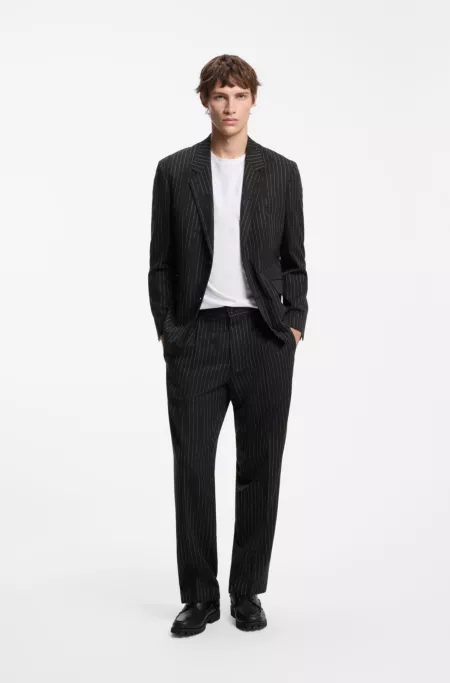Pantalones de traje modern fit con rayas discontinuas