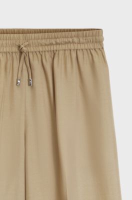 Wide-leg-fit trousers, Brown