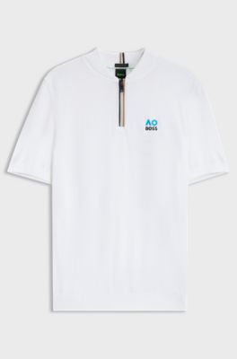 BOSS x AO replica teamwear knit polo, White