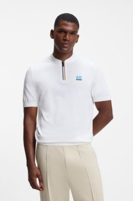 BOSS x AO replica teamwear knit polo, White