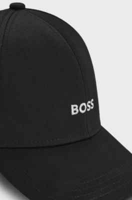 Embroidered-logo cap, Black